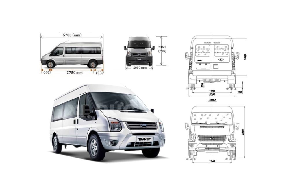 kích thước xe ford transit mới nhất và đẹp nhất hiện tại