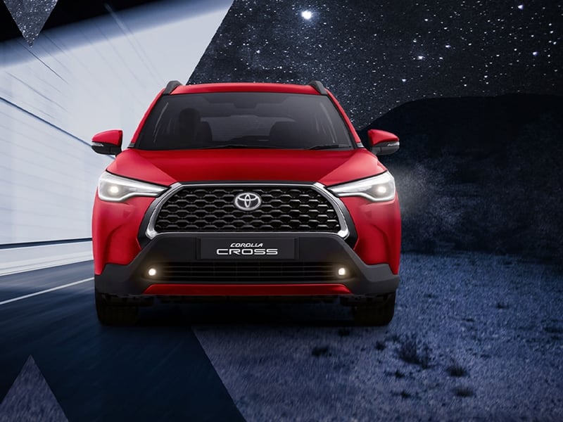 Đầu xe Toyota Corolla Cross 2023 thu hút với lưới tản nhiệt hình thang ngược cỡ lớn tạo hình 3D bắt mắt